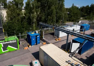 A pilot plant utilising captured carbon dioxide in VTT Bioruukki Pilot Center, Espoo, Finland