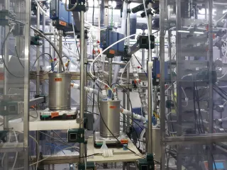 Fly ash for landfill disposal with carbon dioxide from flue gases